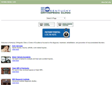 Tablet Screenshot of kyorthoclinic.com